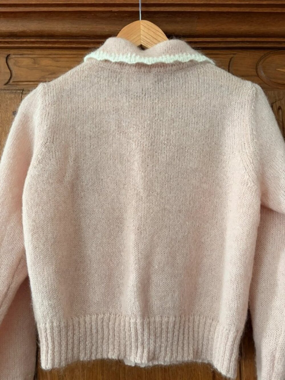 Rouje Paris Knit Cardigan Sweater Light Pink Size L - Picture 2 of 8